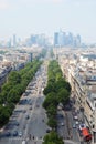 View of the Champs Elysees.