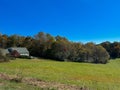 The view of the changing leaves on the Blue Ridge Parkway Royalty Free Stock Photo
