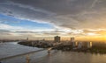 Bangkok river view before sunset Royalty Free Stock Photo