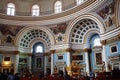 Inside the Rotunda of Mosta, Malta.