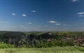 View from Chapel of Saint Antonin over Dolni Kounice village in south Moravia Royalty Free Stock Photo