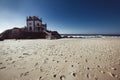 View of the Chapel Senhor da Pedra on Praia de Miramar, Portugal.