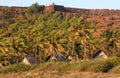 View of Chapora Fort and Vagator beach, Goa, India