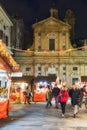 View of the characteristic streets of the center of Genoa.