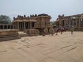 A view of chariot in Vital temple in Hampi, karnataka, INDIA