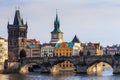 View of Charles Bridge (Karluv most) and Old Town Bridge Tower,