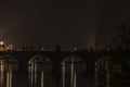 View for Charles bridge in night Prague Royalty Free Stock Photo