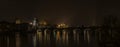 View for Charles bridge in night Prague Royalty Free Stock Photo
