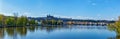 View of Charles bridge over Vltava river and Gradchany (Prague C