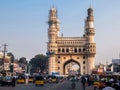 View of Charminar `Four Minarets`, constructed in 1591, is a monument and mosque located in Hyderabad, Telangana, India.