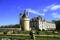 View of Chenonceau castle, France Royalty Free Stock Photo