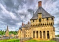 View of the Chateau de Langeais, a castle in the Loire Valley, France Royalty Free Stock Photo