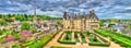 View of the Chateau de Langeais, a castle in the Loire Valley, France Royalty Free Stock Photo