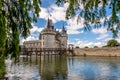 View at the chateau Sully sur Loire across moat