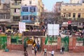 View of Chawri Bazar from Jama Masjid in Old Delhi, India