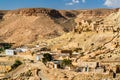 View of Chenini, a fortified Berber village in South Tunisia Royalty Free Stock Photo