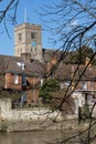 View of the Chequers public house and St Peter`s church at Aylesford on March 24, 2019.
