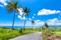 View from Cherry Tree Hill to tropical coast of  caribbean island Barbados Royalty Free Stock Photo