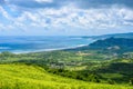 View from Cherry Tree Hill to tropical coast of  caribbean island Barbados Royalty Free Stock Photo