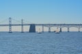 View of Chesapeake Bay Bridge from Sandy Point State Park in Annapolis, Maryland Royalty Free Stock Photo