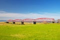 View of Chikugo River Bridge in Kurume, Fukuoka, Japan