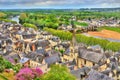 View of Chinon from the castle - France Royalty Free Stock Photo