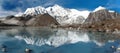 View of Cho Oyu mirroring in lake Royalty Free Stock Photo