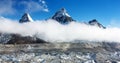 View of Cholo peak and Kangchung Peak Royalty Free Stock Photo