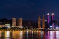 View of Chongqing city at night Royalty Free Stock Photo