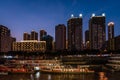 View of Chongqing city at night Royalty Free Stock Photo