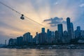 View of Chongqing city at sunset