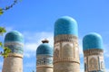 View of Chor Minor - an historic mosque in Bukhara. Royalty Free Stock Photo