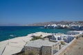 Chora village Little Venice - Mykonos Cyclades island - Aegean sea - Greece Royalty Free Stock Photo