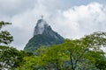 View of Christ Redeemer and Corcovado Mountain at Rio de Janeiro, Brazil Royalty Free Stock Photo