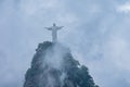 View of Christ Redeemer and Corcovado Mountain at Rio de Janeiro, Brazil Royalty Free Stock Photo