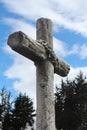 Christian religion symbol stone cross