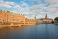 View on Christiansborg Palace in Copenhagen Royalty Free Stock Photo