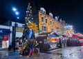 View of the Christmas Market in the winter season in Bromley Royalty Free Stock Photo