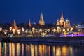 View of christmas Moscow, the Kremlin and Pokrovsky Cathedral, new year installations in the form of glowing trees and street ligh