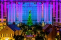 View of the Christmas tree and lobby of the Gaylord National Res