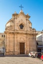 View at the Church Addolorata in the streets of Foggia in Italy