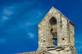 Church bell tower in Pope`s Palace in Avignon, France Royalty Free Stock Photo