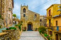 View of a church in Castelmola, Sicily, Italy Royalty Free Stock Photo