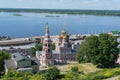 View of the church of the cathedral of the virgin on a sunny day