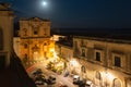 Chiesa e convento San Domenico on Piazza San Giuseppe in Syracuse at night Royalty Free Stock Photo