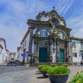 View of Church of Espirito Santo, Ribeira Grande, Sao Miguel island, Azores Royalty Free Stock Photo