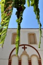 Orthodox church facade in Samos, Greece