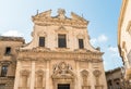 View of the Church of Gesu or Madonna del Buon Consiglio, in the historic center of Lecce, Puglia