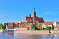 View on Church of the Holy Cross and St. Bartholomew, Odra river