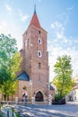 View at the Church of Holy Cross in the streets of Krakow in Poland Royalty Free Stock Photo